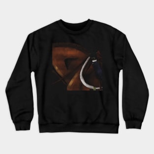 Hunter Jumper Details - Bay Horse Mounting up Crewneck Sweatshirt